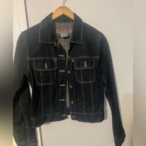 Vintage Jacket Jeans Canada Crop Blue Denim Women's Size S